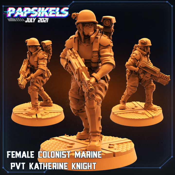 FEMALE COLONIST MARINE PVT KATHERINE KNIGHT resinarmies.com papsikels