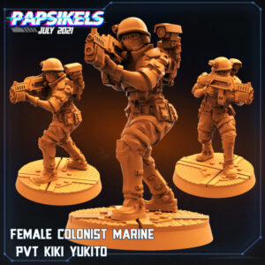 FEMALE COLONIST MARINE PVT KIKI YUKITO resinarmies.com 3dprint papsikels