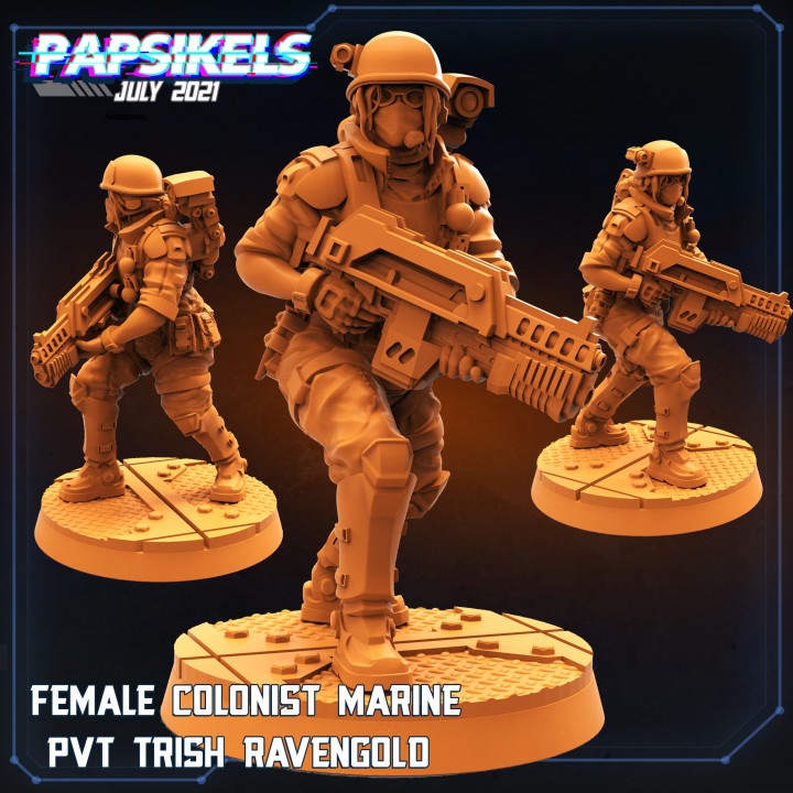 FEMALE COLONIST MARINE PVT TRISH RAVENGOLD resinarmies.com papsikels