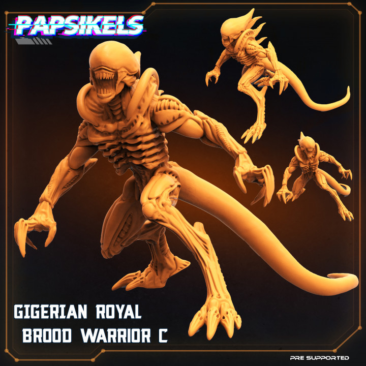 GIGERIAN ROYAL BROOD WARRIOR C RESINARMIES.COM PAPSIKELS 3DPRINT