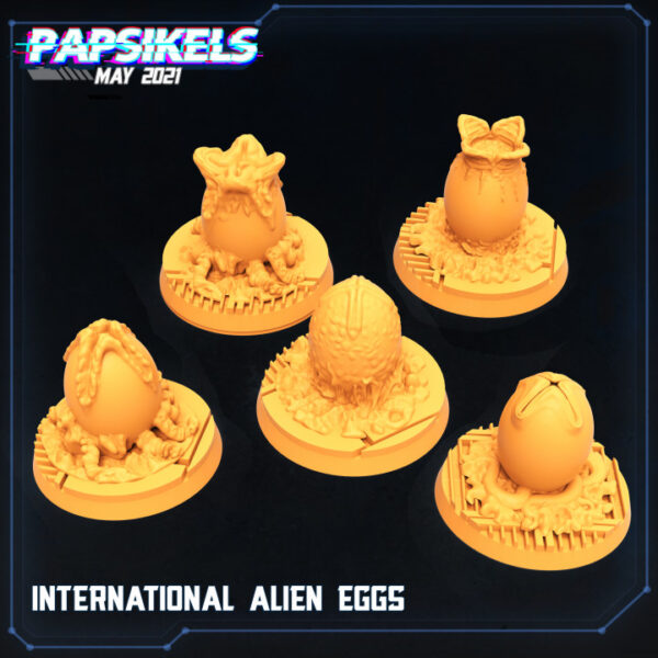 INTERNATIONAL ALIEN EGGS resinarmies.com papsikels 3dprint