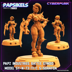 PAPZ INDUSTRIES BATTLE GYNOID MODEL SY_N_T3_T1_C SORAYDA resinarmies.com papsikels