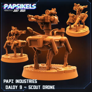 PAPZ INDUSTRIES DALOY 9 SCOUT DRONE resinarmies.com papsikels 3dprint