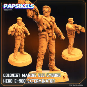 COLONIST MARINE OLD CYBORG HERO E-900 EXTERMINATOR resinarmies.com 3dprint papsikels