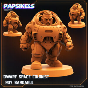 DWARF SPACE COLONIST ROY BARDAGUL resinarmies.com papsikels 3dprint