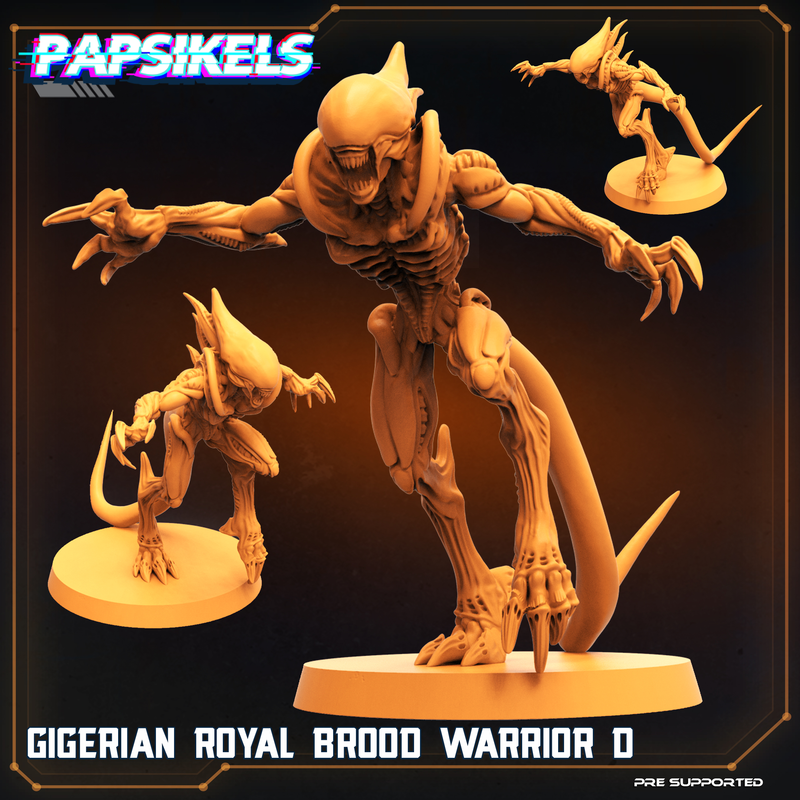 GIGERIAN ROYAL BROOD WARRIOR D resinarmies.com papsikels 3dprint
