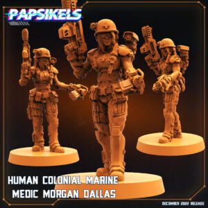 HUMAN COLONIAL MARINE MEDIC MORGAN DALLAS resinarmies.com papsikeels 3dprint