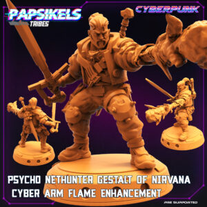 PSYCHO NETHUNTER GESTALT OF NIRVANA FLAME ARM CYBER ENHANCEMENT resinarmies.com papsikels 3dprint