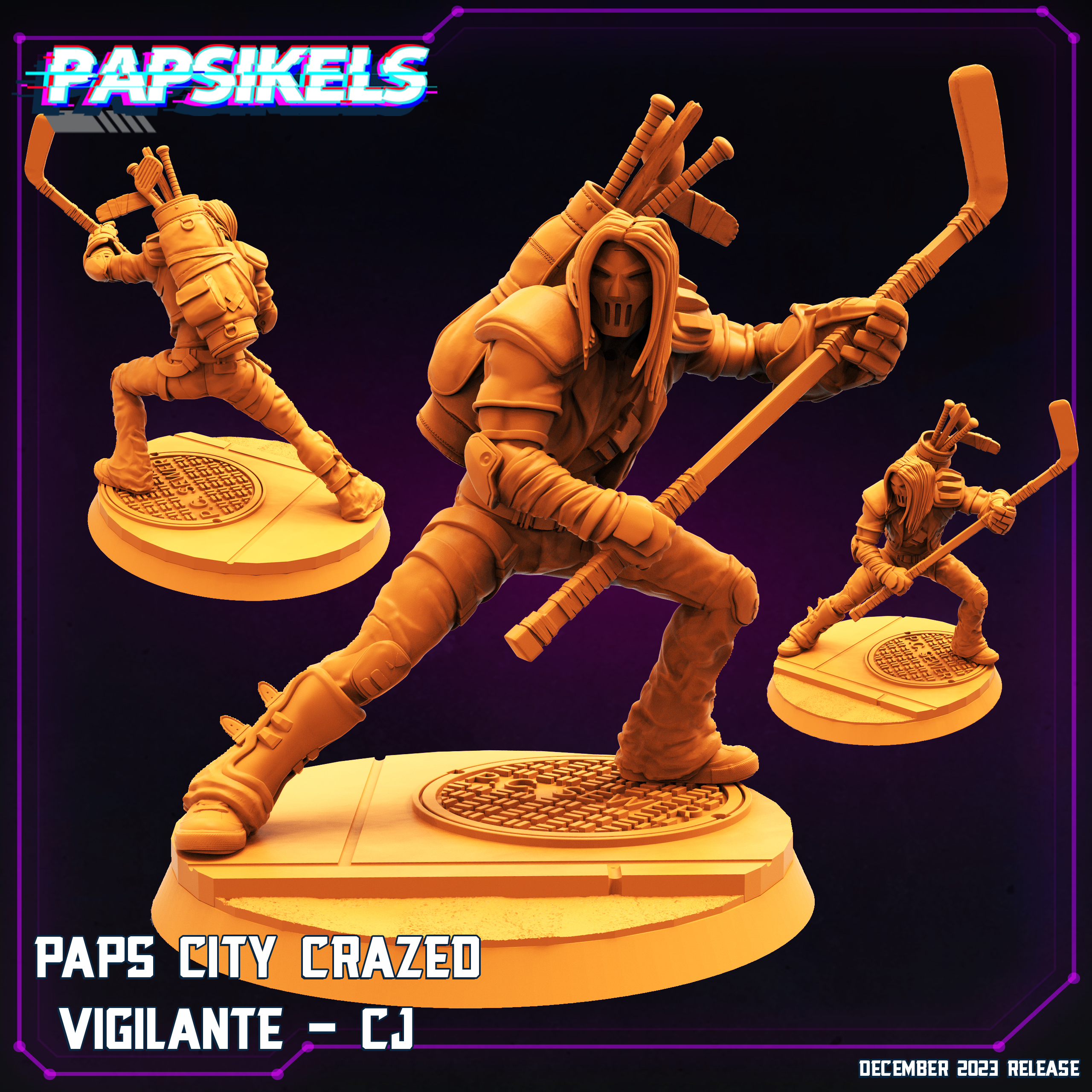 PAPS_CITY_CRAZED_VIGILANTE_CJ_resinarmies.com_papsikels_3dprinted_army_miniatures