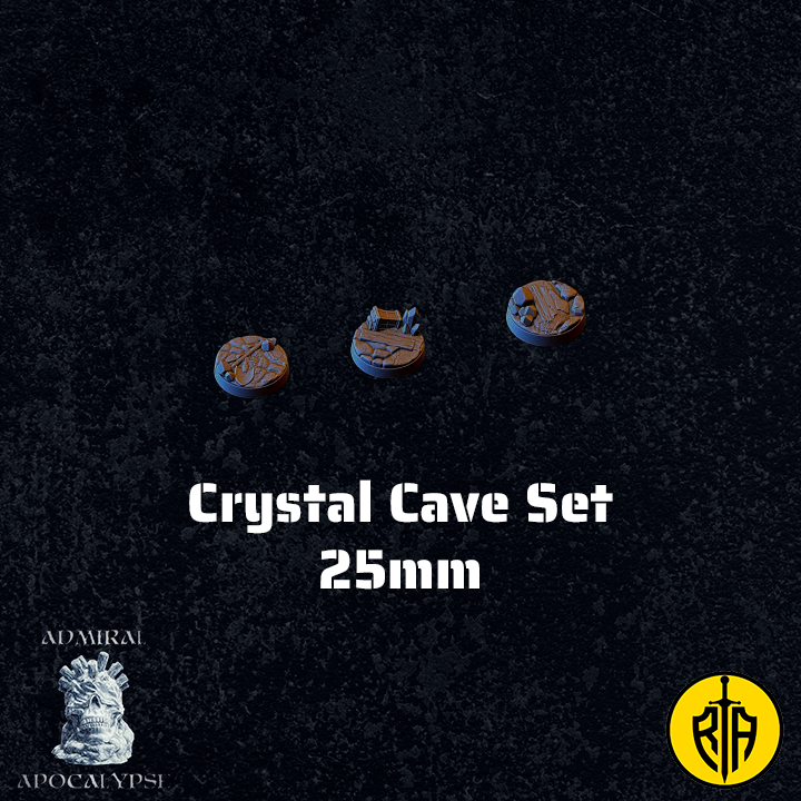 Crystal Cave Set - X3 25mm bases