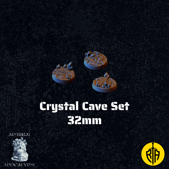 Crystal Cave Set - X3 32mm bases