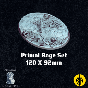 Primal Rage Set - 120x92mm baseAdmiral_Apocalipse_bases_resinarmies.com_3dprinted_miniatures_store_resin_mini