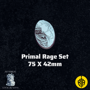 Primal Rage Set - 75X42mm baseAdmiral_Apocalipse_bases_resinarmies.com_3dprinted_miniatures_store_resin_mini