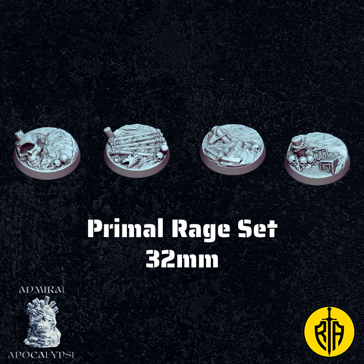 Primal Rage Set - X4 32mm bases