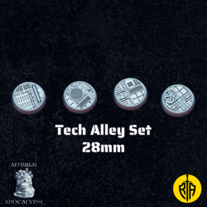 Tech Alley Set - X4 28mm basesAdmiral_Apocalipse_bases_resinarmies.com_3dprinted_miniatures_store_resin_mini