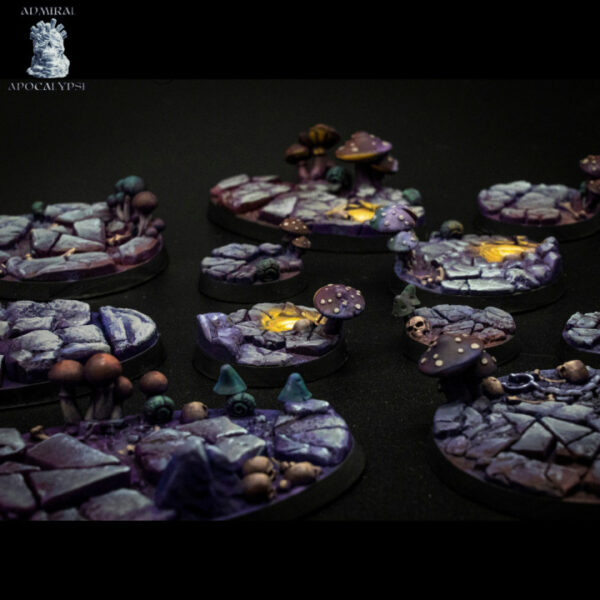 Mushroom_Grotto_baseAdmiral_Apocalipse_bases_resinarmies.com_3dprinted_miniatures_store_resin_mini