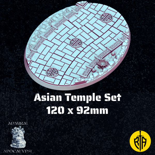 Asian Temple Set - 120x92mm baseAdmiral_Apocalipse_bases_resinarmies.com_3dprinted_miniatures_store_resin_mini