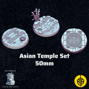 Asian Temple Set - 50mm baseAdmiral_Apocalipse_bases_resinarmies.com_3dprinted_miniatures_store_resin_mini