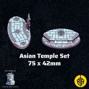 Asian Temple Set - 75x42mm basesAdmiral_Apocalipse_bases_resinarmies.com_3dprinted_miniatures_store_resin_mini