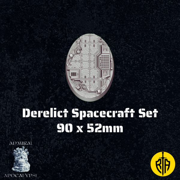 Derelict Spacecraft Set - 90x52mm baseAdmiral_Apocalipse_bases_resinarmies.com_3dprinted_miniatures_store_resin_mini