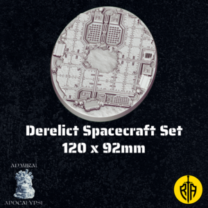 Derelict Spacecraft Set - 120x92mm baseAdmiral_Apocalipse_bases_resinarmies.com_3dprinted_miniatures_store_resin_mini