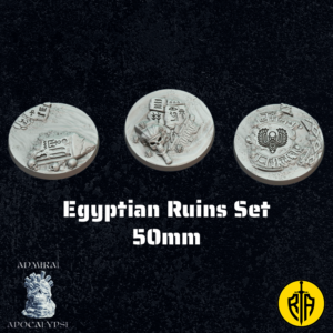 Egyptian Ruins Set - 50mm baseAdmiral_Apocalipse_bases_resinarmies.com_3dprinted_miniatures_store_resin_mini