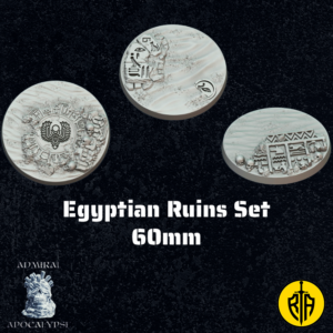 Egyptian Ruins Set - 60mm baseAdmiral_Apocalipse_bases_resinarmies.com_3dprinted_miniatures_store_resin_mini