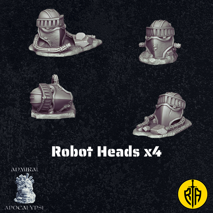 Fallen Robot Heads x4_Admiral_Apocalypse_resinarmies.com_3dprinted_miniatures_store_resin_minis