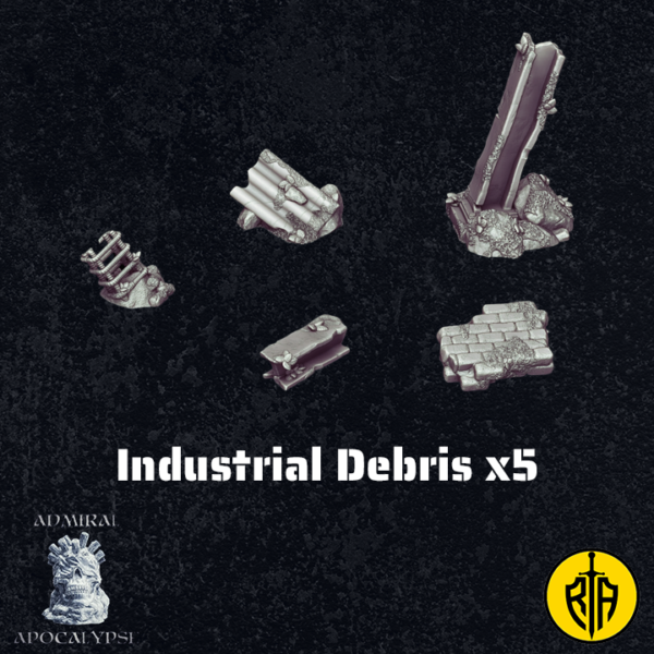 Industrial Debris X5_Admiral_Apocalypse_resinarmies.com_3dprinted_miniatures_store_resin_minis