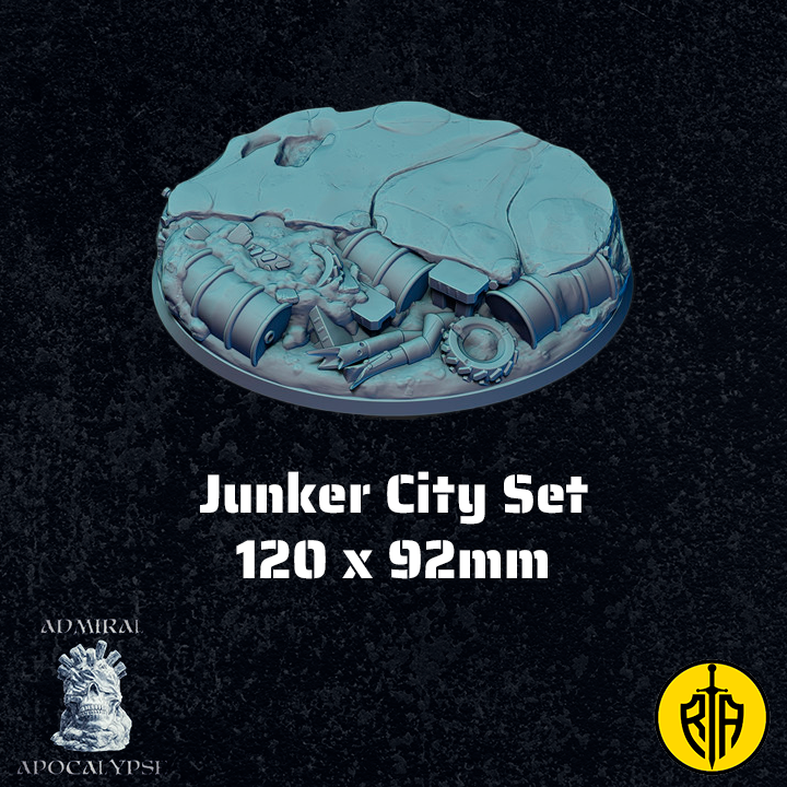 Junker City Set - 120 x 92mm baseAdmiral_Apocalipse_bases_resinarmies.com_3dprinted_miniatures_store_resin_mini