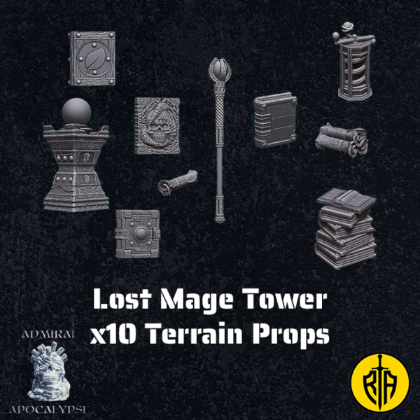 Lost Mage Tower x10 Terrain Props