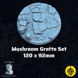 Mushroom Grotto Set - 120x92mm baseAdmiral_Apocalipse_bases_resinarmies.com_3dprinted_miniatures_store_resin_mini