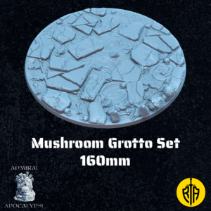 Mushroom Grotto Set - 160mm baseAdmiral_Apocalipse_bases_resinarmies.com_3dprinted_miniatures_store_resin_mini