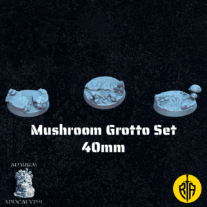 Mushroom Grotto Set - 40mm baseAdmiral_Apocalipse_bases_resinarmies.com_3dprinted_miniatures_store_resin_mini