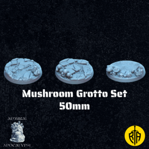 Mushroom Grotto Set - 50mm baseAdmiral_Apocalipse_bases_resinarmies.com_3dprinted_miniatures_store_resin_mini