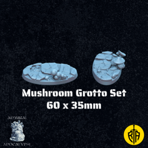 Mushroom Grotto Set - 60x35mm baseAdmiral_Apocalipse_bases_resinarmies.com_3dprinted_miniatures_store_resin_mini