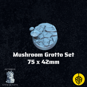 Mushroom Grotto Set - 75x42mm baseAdmiral_Apocalipse_bases_resinarmies.com_3dprinted_miniatures_store_resin_mini