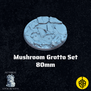 Mushroom Grotto Set - 80mm baseAdmiral_Apocalipse_bases_resinarmies.com_3dprinted_miniatures_store_resin_mini