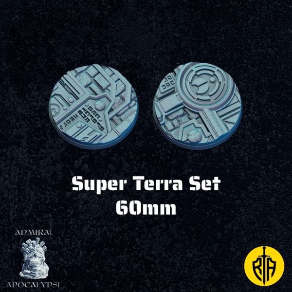 Super Terra Set - 60mm baseAdmiral_Apocalipse_bases_resinarmies.com_3dprinted_miniatures_store_resin_mini