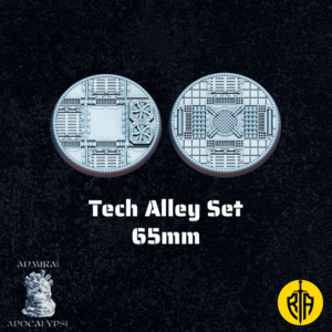 Tech Alley Set - X2 65mm basesAdmiral_Apocalipse_bases_resinarmies.com_3dprinted_miniatures_store_resin_mini