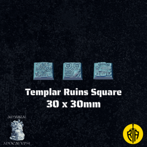 Templat Ruins Square - 30x30mmAdmiral_Apocalipse_bases_resinarmies.com_3dprinted_miniatures_store_resin_mini