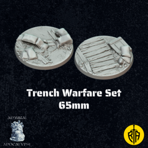 Trench Warfare Set - 65mm baseAdmiral_Apocalipse_bases_resinarmies.com_3dprinted_miniatures_store_resin_mini