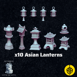 x10 asian lanternsAdmiral_Apocalipse_bases_resinarmies.com_3dprinted_miniatures_store_resin_mini