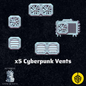 x5 cyberpunk ventsAdmiral_Apocalipse_bases_resinarmies.com_3dprinted_miniatures_store_resin_mini