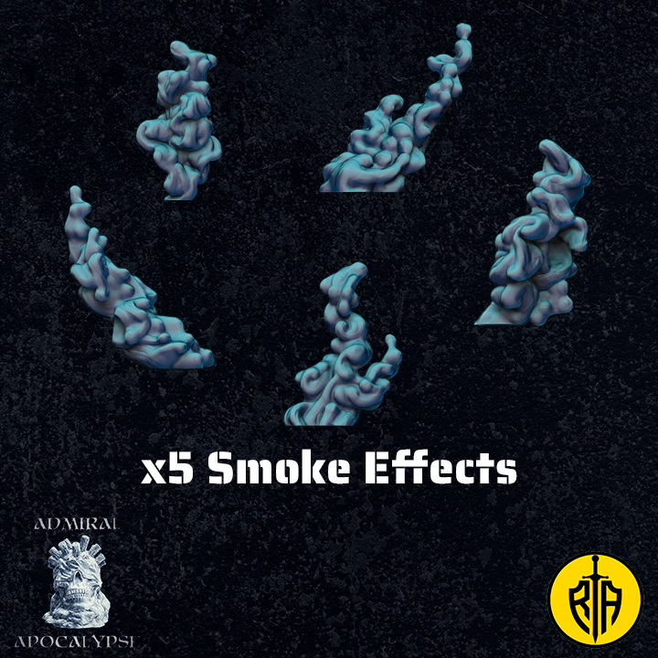 x5 smoke effectsAdmiral_Apocalipse_bases_resinarmies.com_3dprinted_miniatures_store_resin_mini