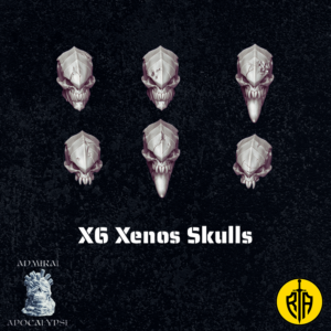 x6 xenos skullsAdmiral_Apocalipse_bases_resinarmies.com_3dprinted_miniatures_store_resin_mini