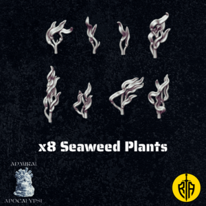 x8 Seaweed PlantsAdmiral_Apocalipse_bases_resinarmies.com_3dprinted_miniatures_store_resin_mini