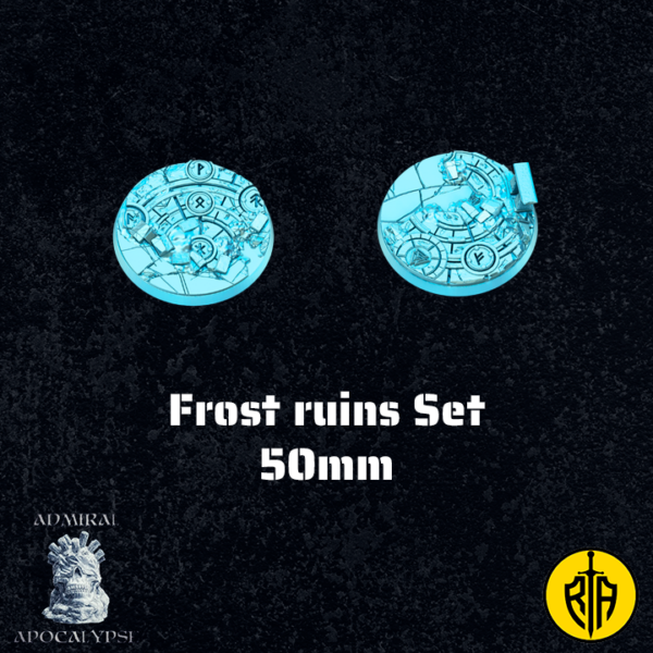 Frost Ruins Set - X2 50mm bases_Admiral_Apocalypse_resinarmies.com_3dprinted_miniatures_store_resin_minis
