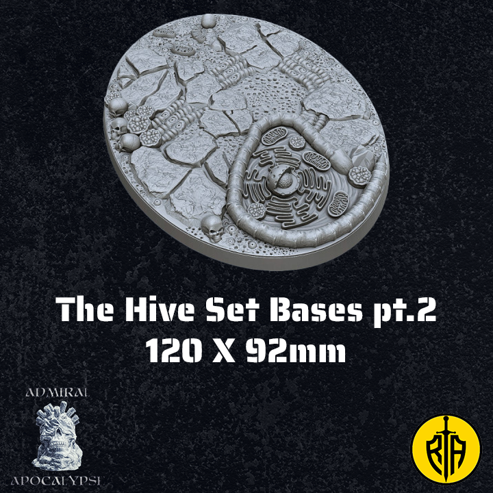 The Hive Set Bases pt.2 120X92mm_Admiral_Apocalypse_resinarmies.com_3dprinted_miniatures_store_resin_minis