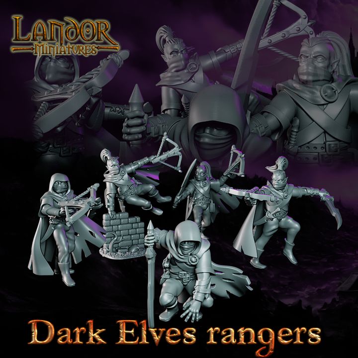 720X720-Dark Elves Rangers 1_landor_resinarmies.com_3dprinted_miniatures_store_resin_minis